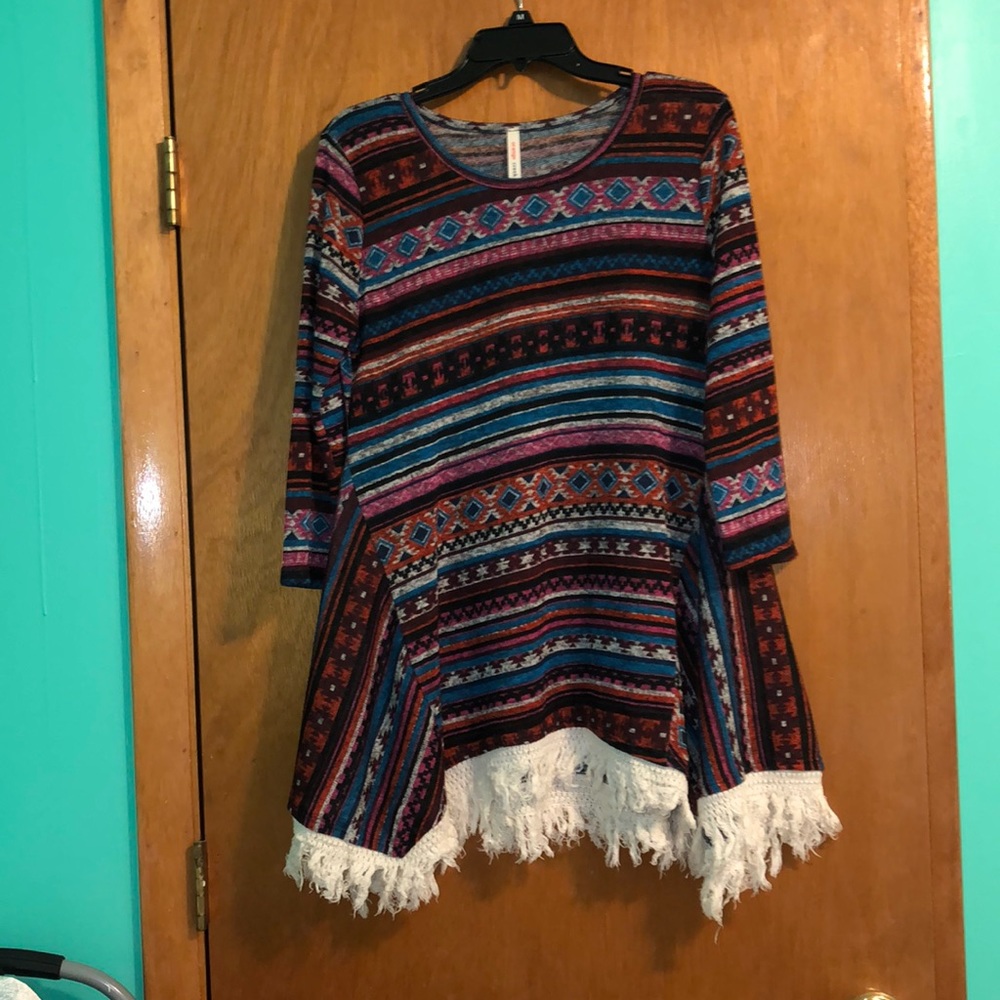 Multi-colored tunic